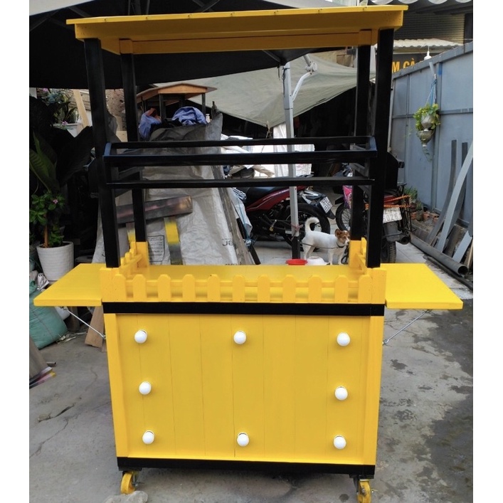 xe gỗ cafe di động (quầy trà sữa)