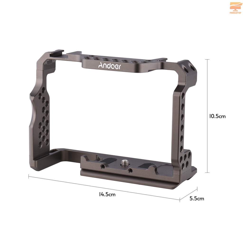 Andoer Aluminum Alloy Camera Cage Video Rig Replacement for Sony A7R III/ A7 II/ A7III