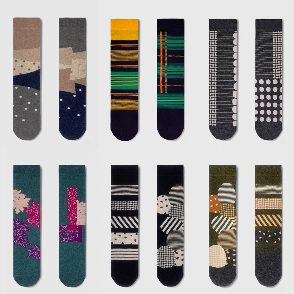 Đôi vớ WAFNHA D344 bằng cotton dày dặn phong cách cổ điển cá tính thời trang mùa đông dành cho các cặp đôi