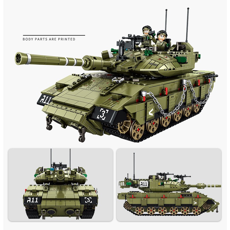 Đồ chơi Lắp ráp Xe Tăng Merkava MK4 - Panlos 632009 Tank Merkava - Xếp hình thông minh - Đồ chơi trí tuệ