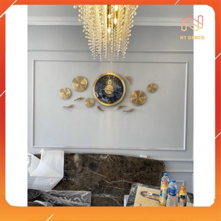 Derco trang trí, đồng hồ treo tường, đồng hồ trang trí decor cá đồng cao cấp mã c15