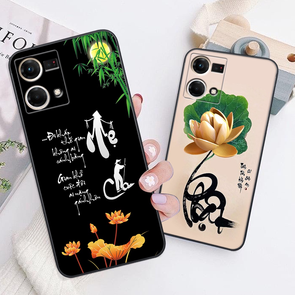Ốp lưng Oppo RENO 7 4G - BẢO VỆ CAMERA in hình chữ tài chữ lộc, Cha Mẹ, bình an SIÊU ĐẸP