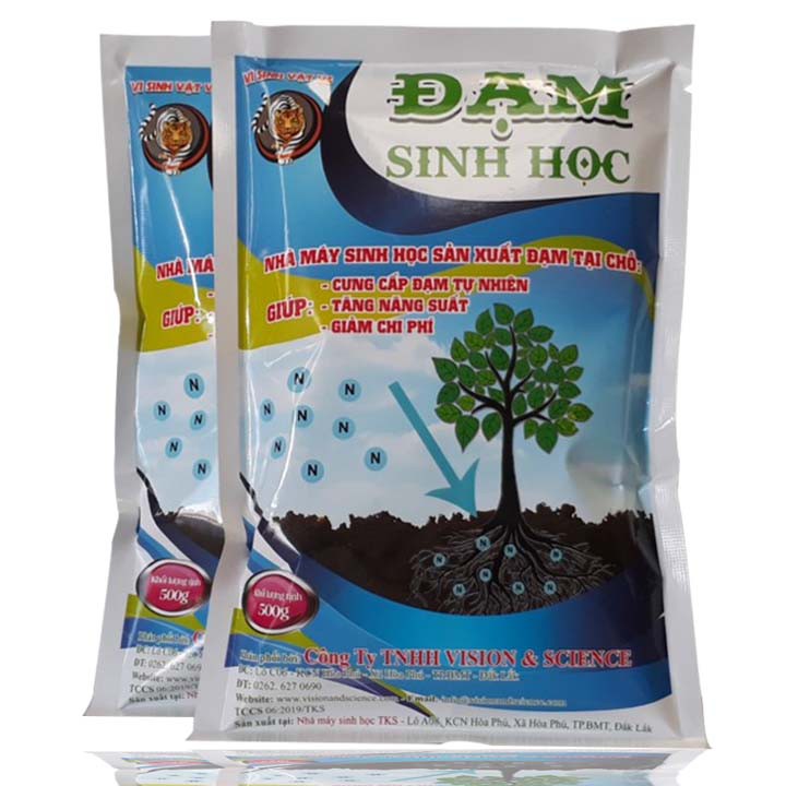 ĐẠM SINH HỌC - Vi Sinh Vật Cố Định Đạm, Chuyển Hóa Dinh Dưỡng - Gói 500Gr