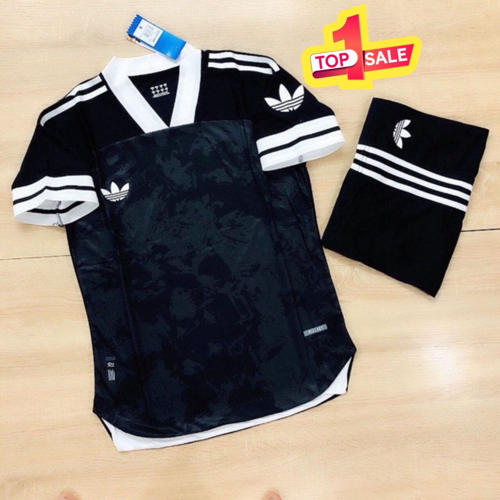♚Mẫu Áo Bóng Đá Đẹp Ba Lá (DAS) Đặc Biệt 2021 Cho Fan Màu Đen Vải Thái - Quần PP bởi Be Happy Sport
