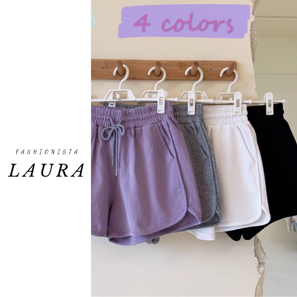 Quần đùi nữ 4 màu dáng thể thao Laura Boutique - Quần short nữ năng động