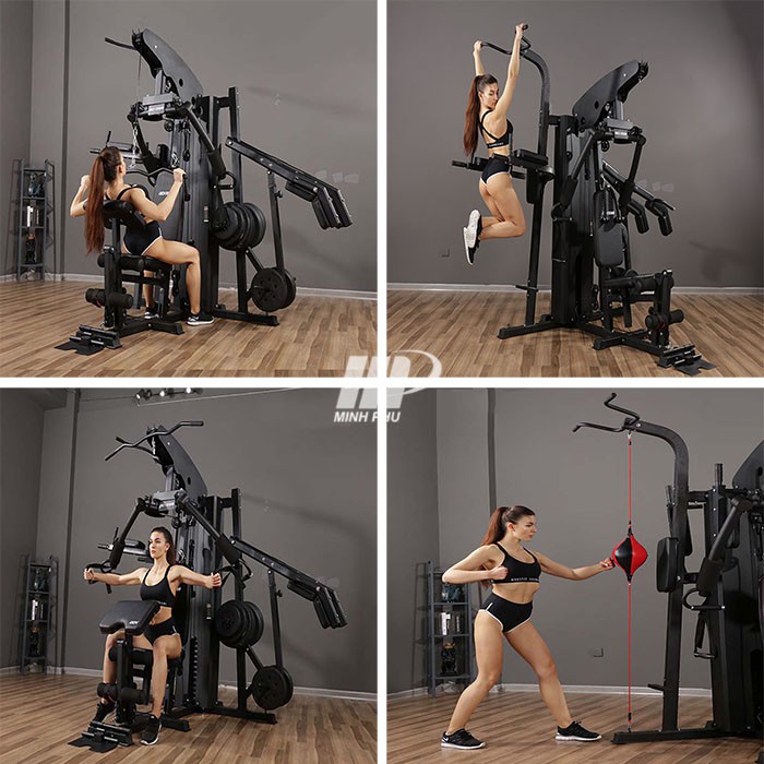 Giàn tạ đa năng JL-908S ⚡ Dụng cụ tập GYM đa năng có squat ⚡ Máy tập thể hình trên 52 bài tập
