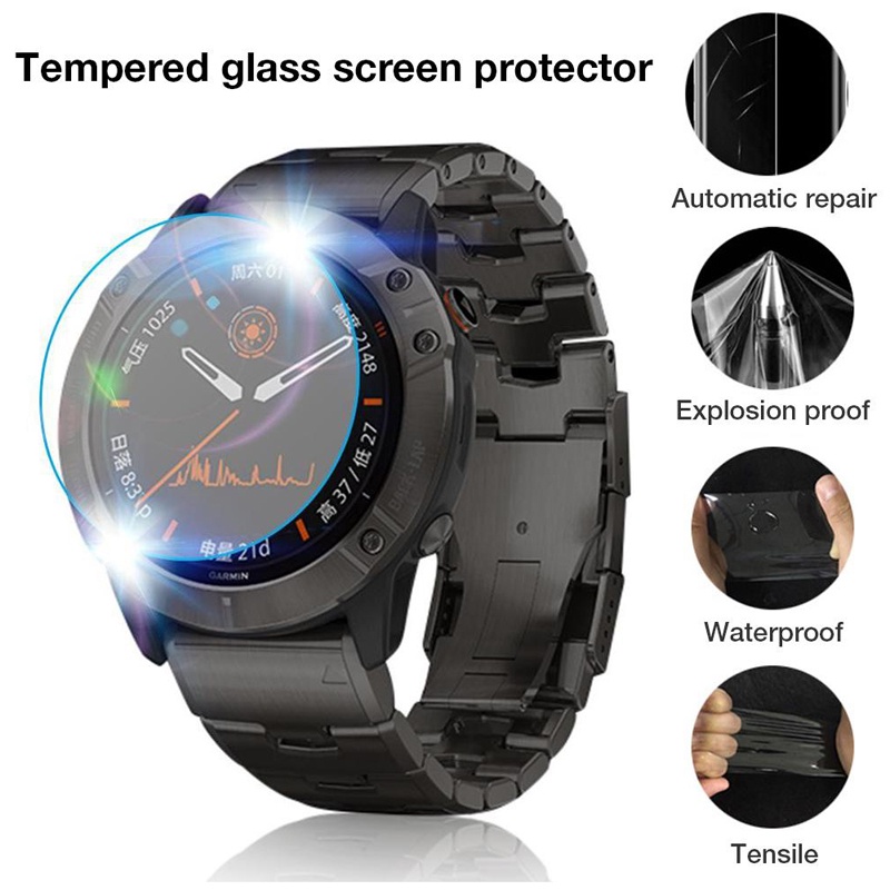 Set 2 Kính Cường Lực HD Bảo Vệ Màn Hình Cho Đồng Hồ Thông Minh Garmin Fenix 7 7S 7X
