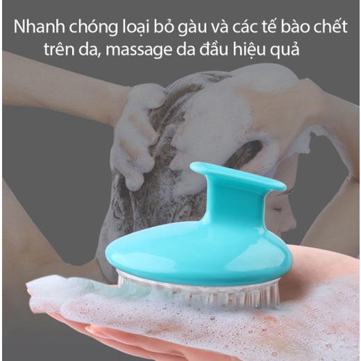 Lược Gội Đầu Silicon Tô Nhiên Mềm Mại Massage Da Đầu Nhỏ Gọn Thoải Mái Tiện Dụng