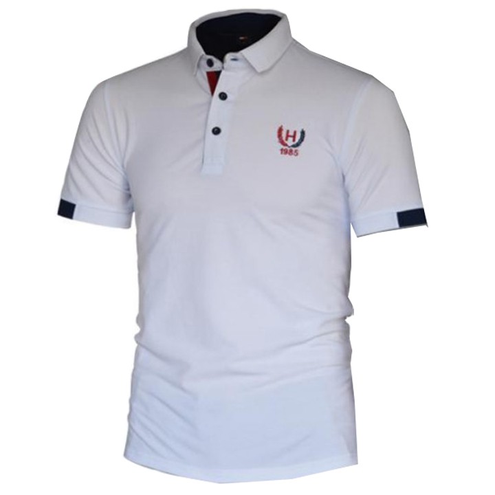 ÁO THUN THÊU LOGO H1985 CỰC ĐẸP VẢI COTTON 4 CHIẾU MỊN MÁT H1985-003 | BigBuy360 - bigbuy360.vn