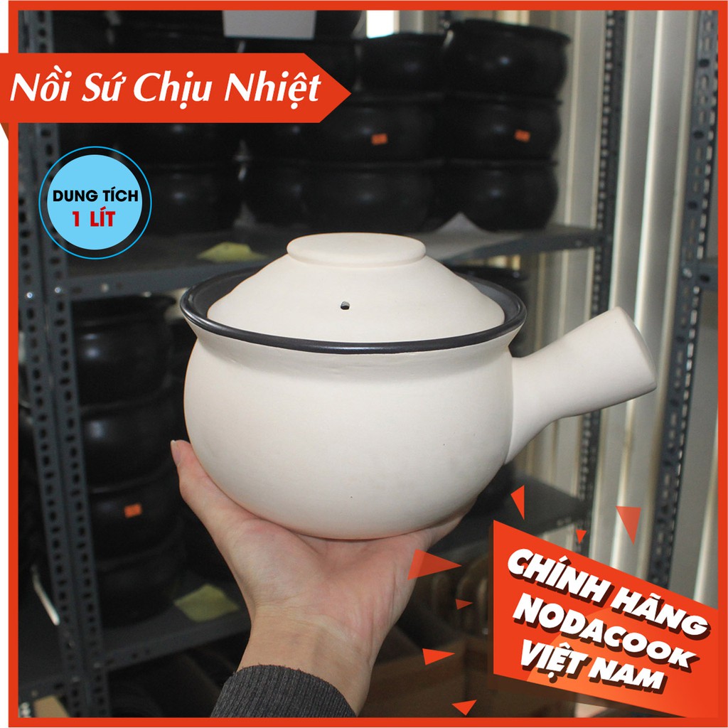 Nồi đất nấu cháo NodaCook dung tích 1 lít chính hãng Việt Nam