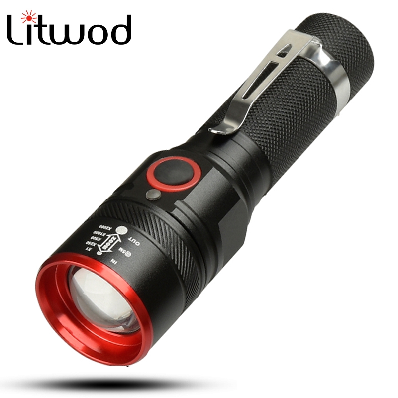 Đèn Pin Led Xml-t6 4000lm Cổng Usb