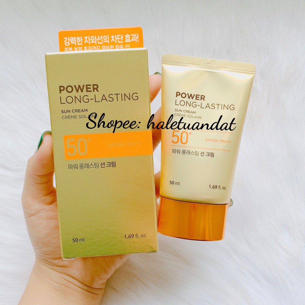 Kem Chống Nắng The Face Shop Power Long - Lasting Sun Cream 50ml