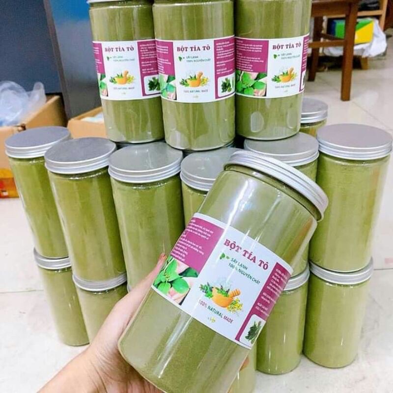500g bột tía tô sấy lạnh hữu cơ nguyên vị