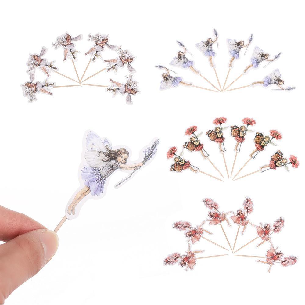 GOGOUP 24 Que Cắm Trang Trí Bánh Kem Hình Thiên Thần