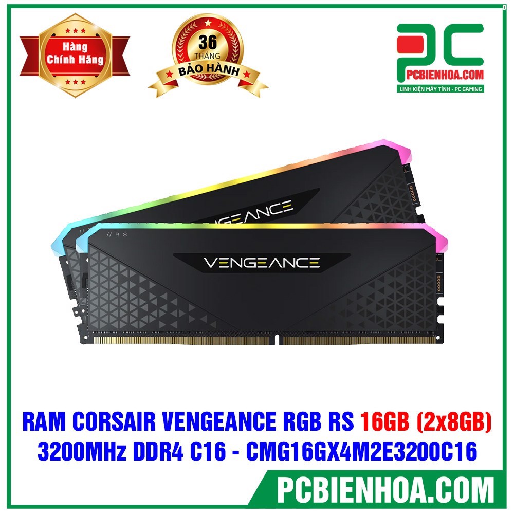 RAM CORSAIR VENGEANCE RGB RS 16GB (2X8GB) 3200MHZ DDR4 C16 (CMG16GX4M2E3200C16)