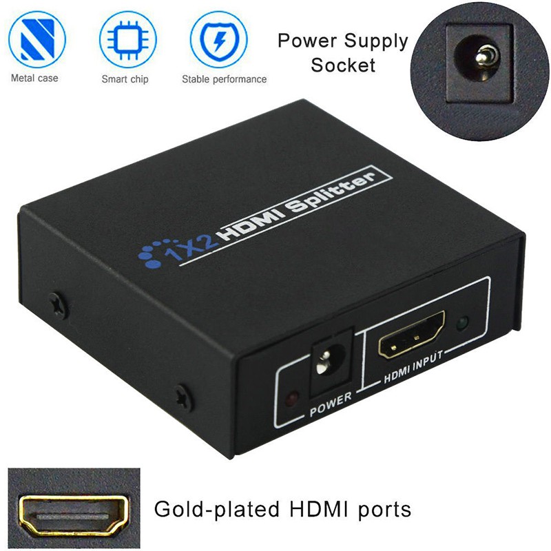 Hộp Chia 1 Cổng Hdmi 1080p 1080i 1 Trong 2 Chất Lượng Cao