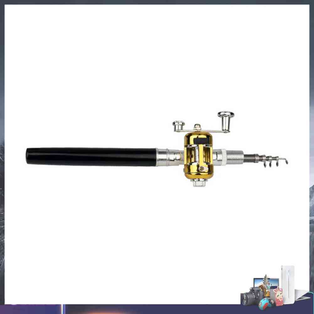 Cần Câu Cá Mini Hình Cây Bút Bằng Nhôm Gấp Gọn Bỏ Túi