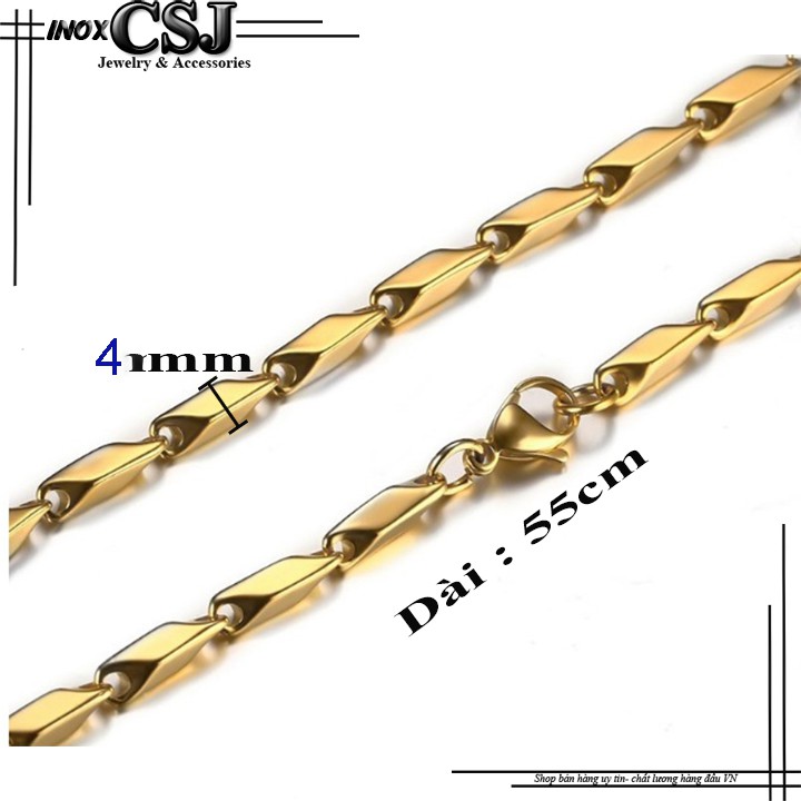 Dây chuyền nam inox kiểu hỏa tiễn mạ vàng siêu đẹp, bền màu - Đem lạ đẳng cấp, phong độ cho người đeo