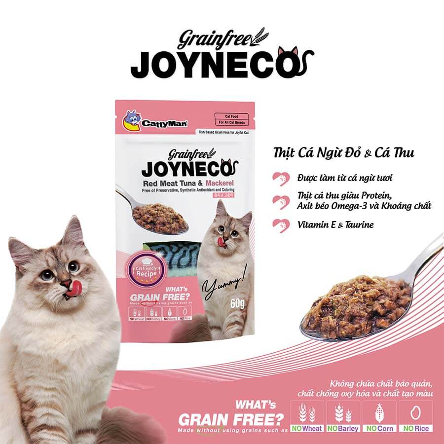 PATE MÈO JOYNECO GRAIN FREE 60G NHẬT BẢN CATTYMAN [CHÍNH HÃNG]