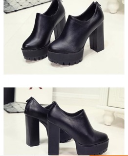 Giày boot chelsea đế vuông cổ tròn - 340k
