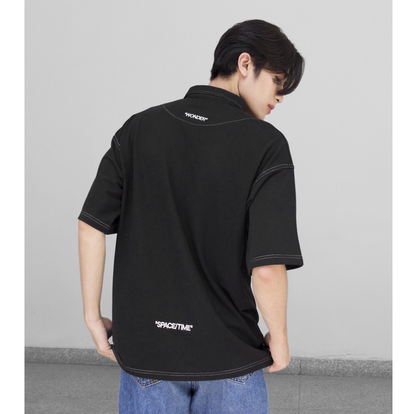 Áo Polo Oversize Wonder, Áo thun có cổ nam nữ cộc tay unisex, Local Brand ODIN CLUB
