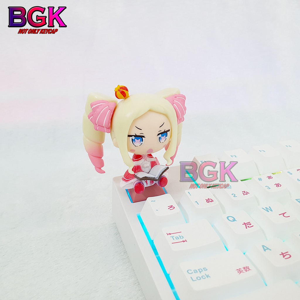 Keycap lẻ hình Nhân Vật  Rem and Ram Anime RE:ZERO Chibi siêu dễ thương