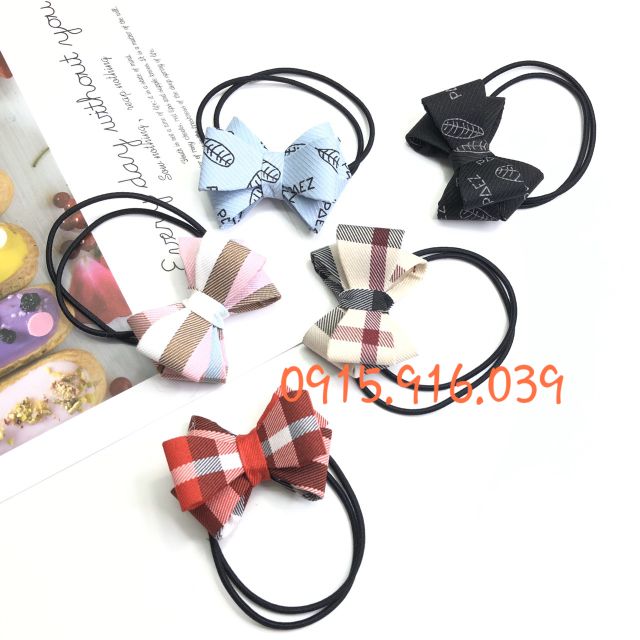 Cột tóc nơ nữ tính mẫu ngẫu nhiên