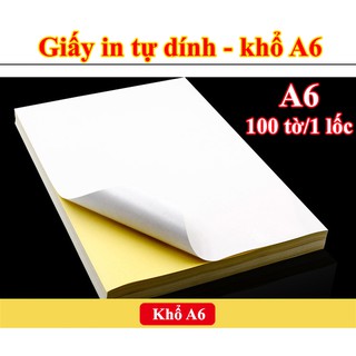 Giấy A6 tự dính, giấy in mã vận đơn có keo dính, Giấy in tự dính