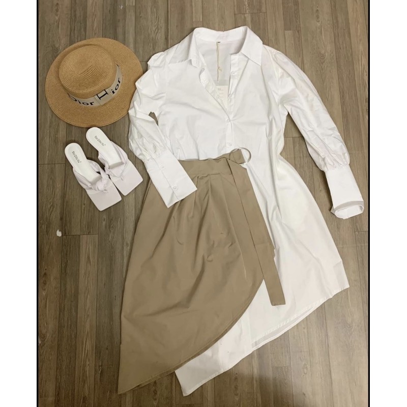 ( Ảnh thật ) V0414 Váy sơ mi vạt rời | BigBuy360 - bigbuy360.vn