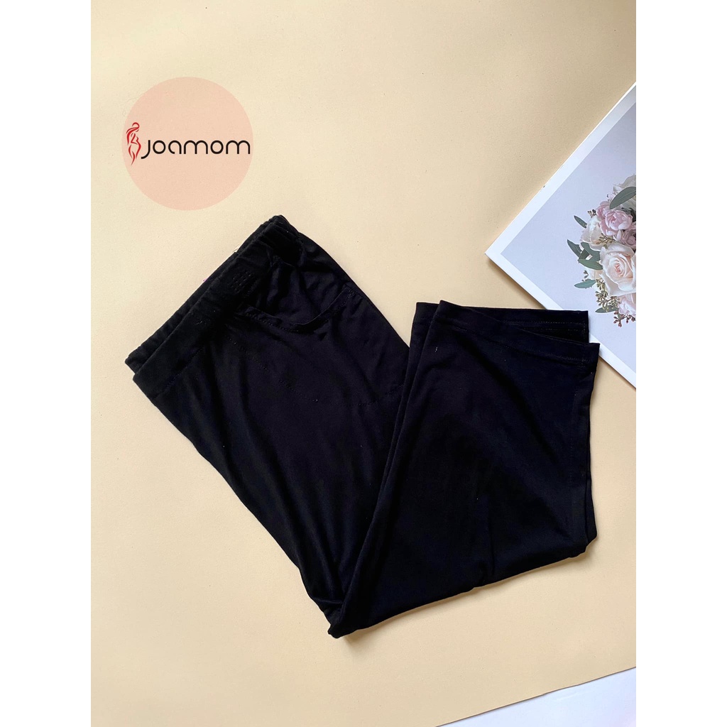 Quần bầu Legging Cạp Chun chất liệu cotton hè thoáng mát, có dây kéo điều chỉnh thiết kế bởi Joamom