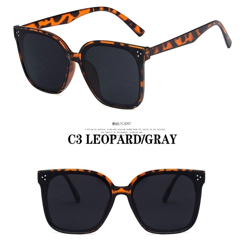 Kính mát gọng vuông phong cách retro thời trang cho nam nữ