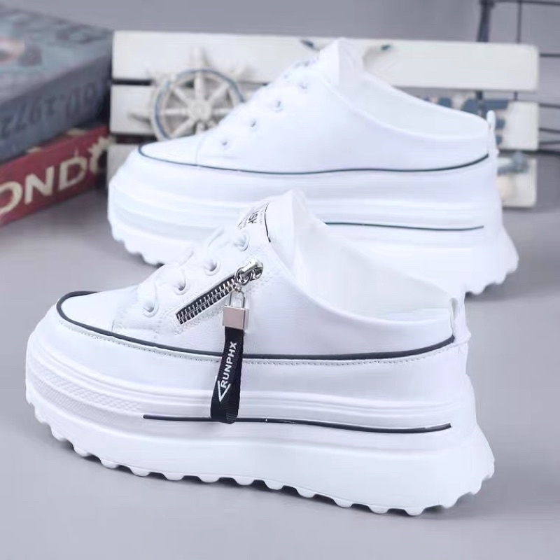 Giày sục thể thao độn đế 9cm⚡️Andu Store⚡️ Giày đế bánh mì nữ tăng chiều cao