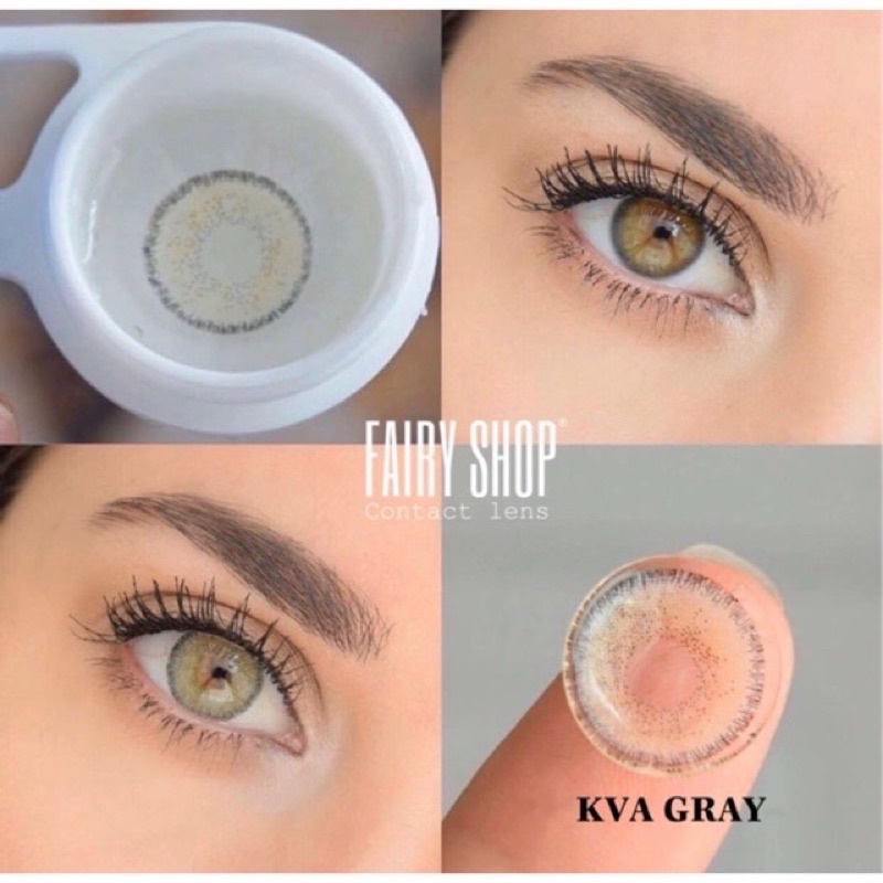 Kính Áp Tròng NOBLUK GRAY KVA 14.0mm - Kính Áp Tròng FAIRY SHOP CONTACT LENS độ 0 đến 6