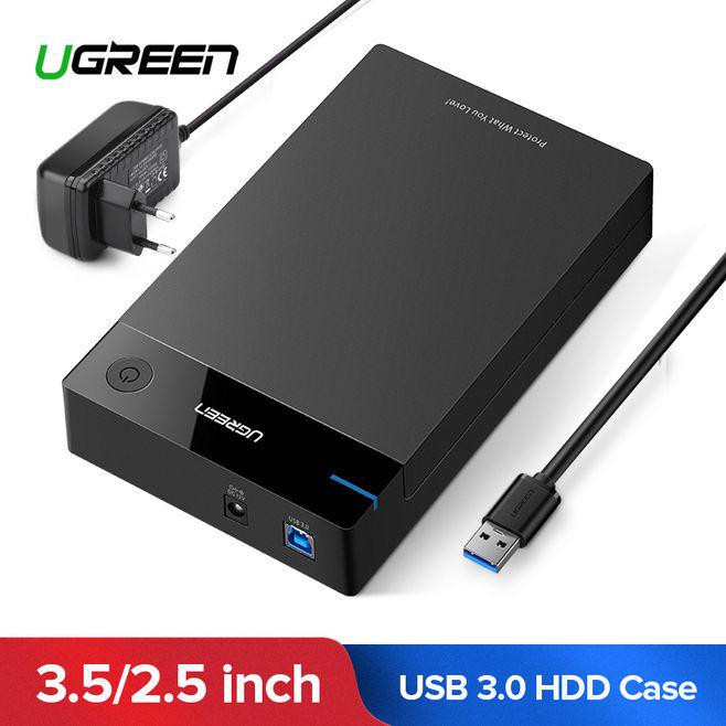 Hộp đựng ổ cứng 3.5inch SATA USB 3.0 Hỗ Trợ HDD 10TB UGREEN 50422 US222 Chính Hãng