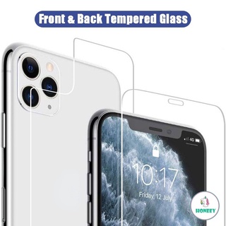 Kính cường lực bảo vệ trước+sau toàn diện Campatible cho Iphone 12 11 Pro Max Xr Xs X 8 7 Se 2020