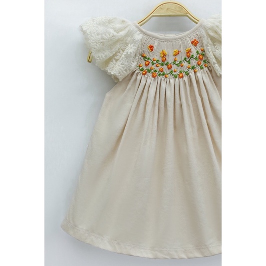 ĐẤM SMOCK ĐÔI MẸ VÀ BÉ REN KEM