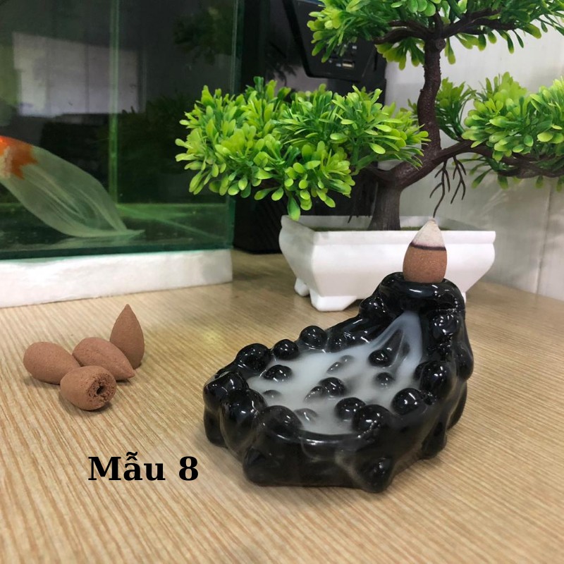 Thác khói trầm hương  GỐM CAO CẤP tặng 10 nụ trầm hương tỏa khói ngược | BigBuy360 - bigbuy360.vn