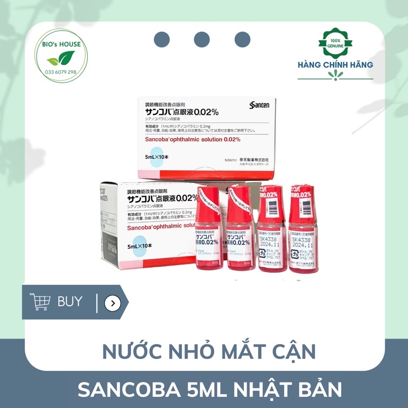 Nước nhỏ mắt cận SANCOBA 5ml - date mới