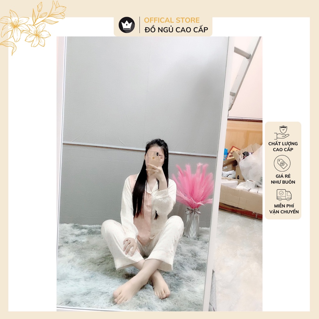 Đồ bộ Pijama - Bộ lụa mango dài tay Cao Cấp,thiết kế nhẹ nhàng trang nhã | BigBuy360 - bigbuy360.vn