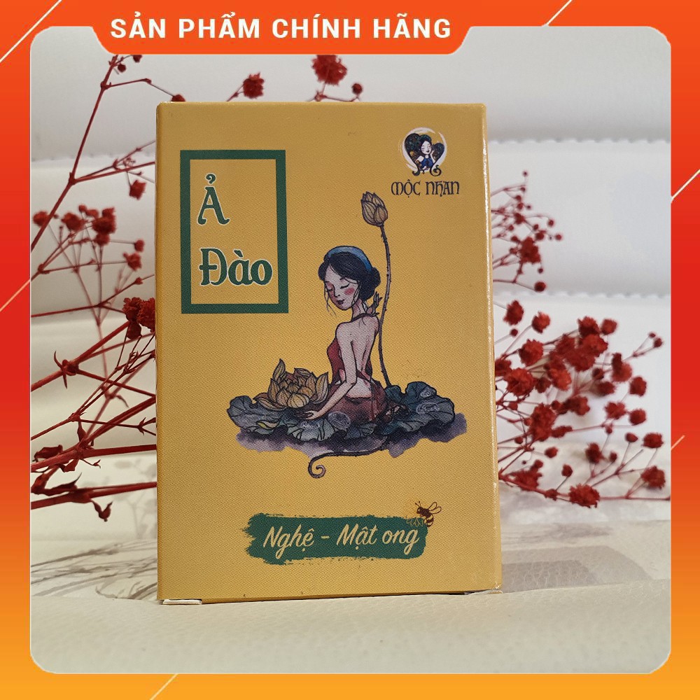 Xà bông Nghệ Ả đào, Xà bông Mướp đắng, Xà phòng thiên nhiên sáng da, mờ thâm, giảm mụn, viêm nang lông MỘC NHAN 100gr