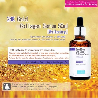 💖Tinh Chất Serum Làm Trắng Da 24k_Gold_Collagen_Serum_Whitening - Dew&Dew 50ml