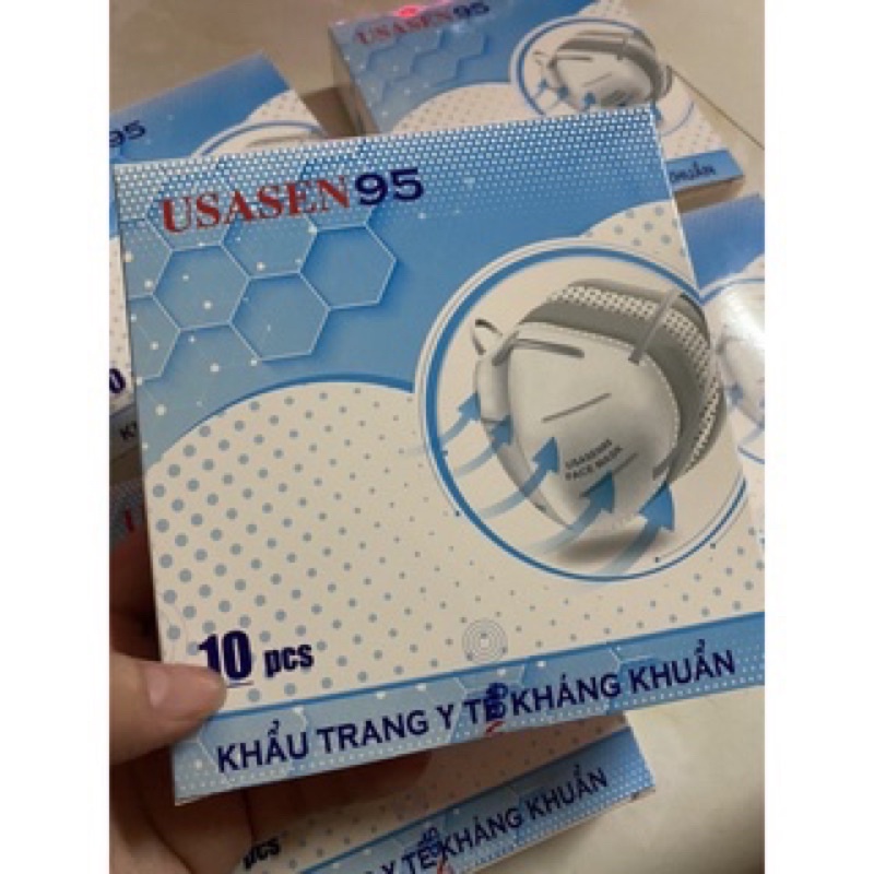 Khẩu trang y tế kháng khuẩn USASEN 95 (4 Lớp) Hộp 10c