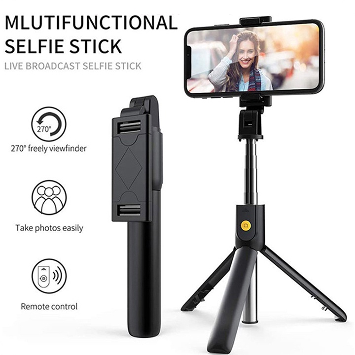 Gậy Chụp Ảnh K07- Tích hợp nút bấm Bluetooth-có thể chỉnh 3 Chân Đa Năng – Tripod K07 – Chụp Hình Selfie