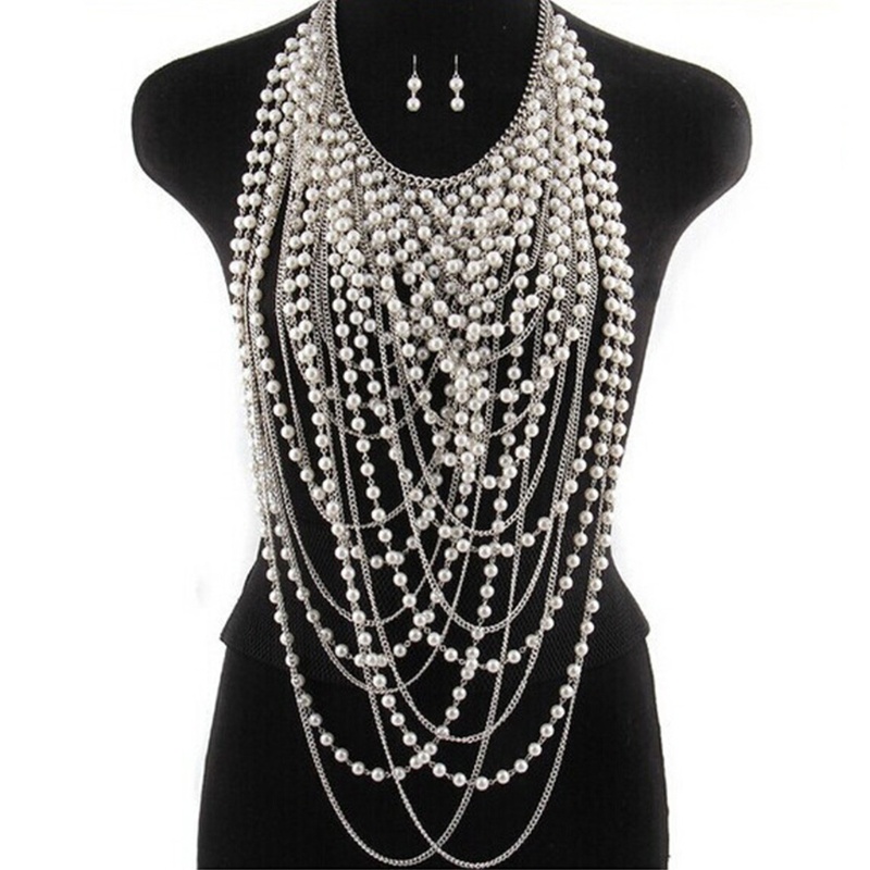 Vòng Cổ Đính Hạt Không Độc Hại Bằng Hợp Kim Cho Nữ