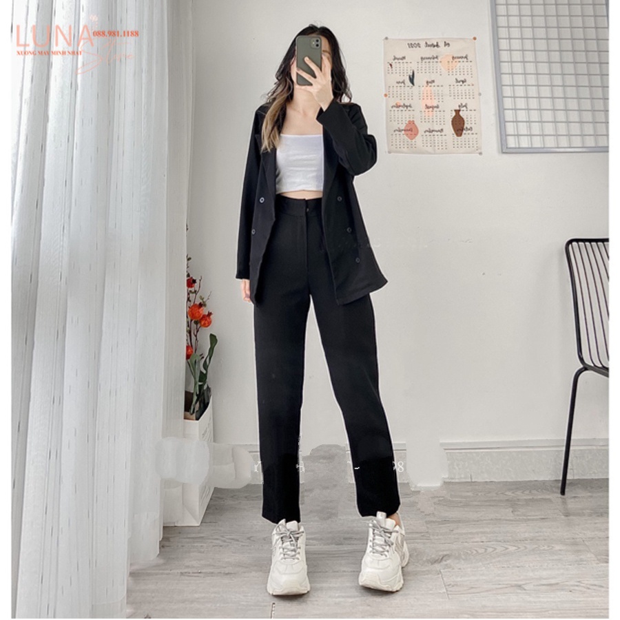 QUẦN BAGGY NỨ CẠP CAO MẶC ĐI HỌC ĐI LÀM ĐỀU ĐẸP, QUẦN DÀI NỮ BASIC