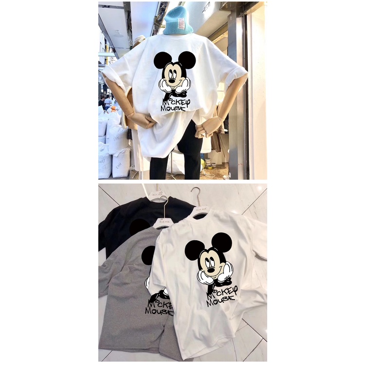 Áo Thun Tay Ngắn Dáng Rộng In Họa Tiết Hoạt Hình Phong Cách Harajuku Hàn Quốc Thời Trang Mùa Hè Cho Nữ