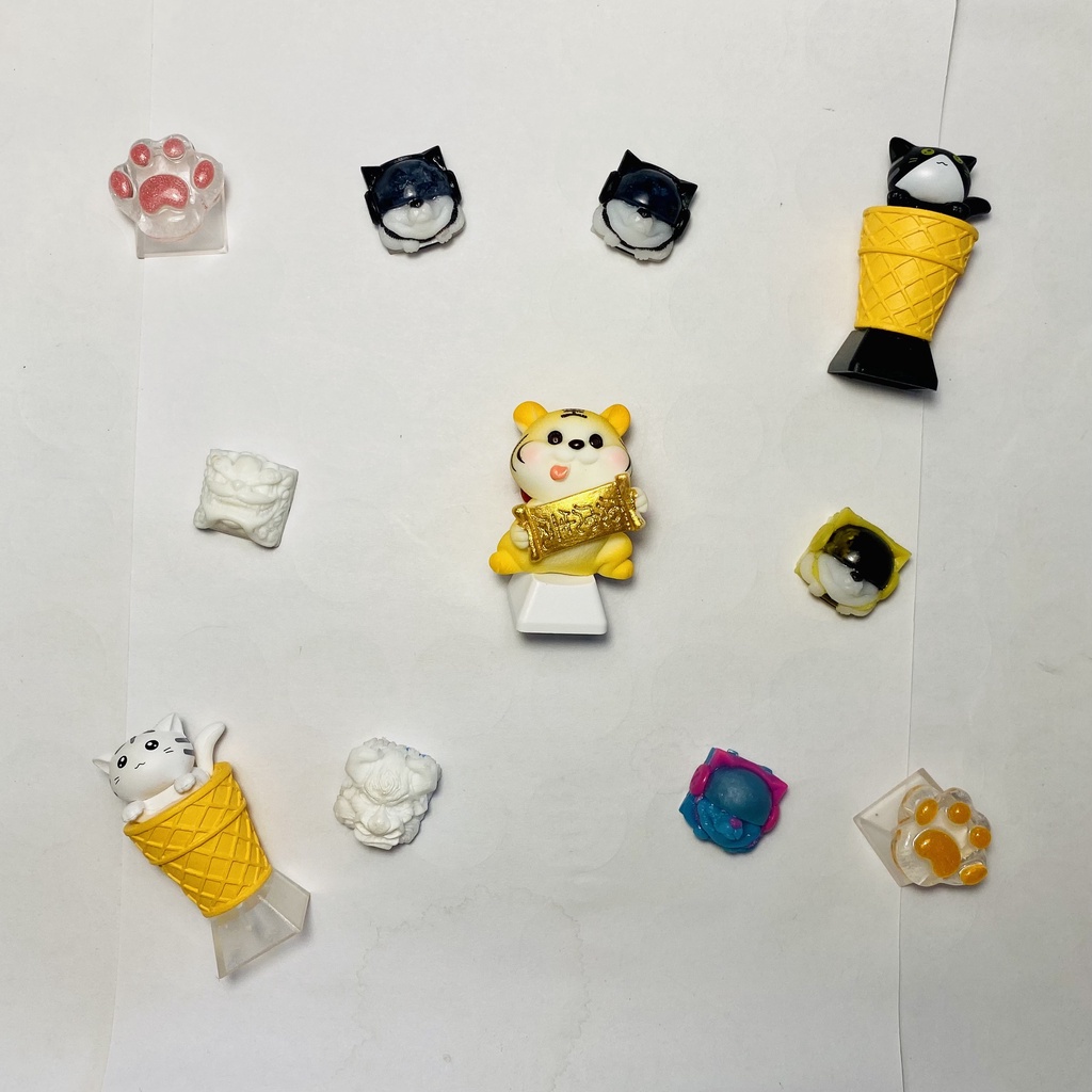 Nút Bàn Phím Keycap lẻ Hổ chibi siêu dễ thương Lionvn