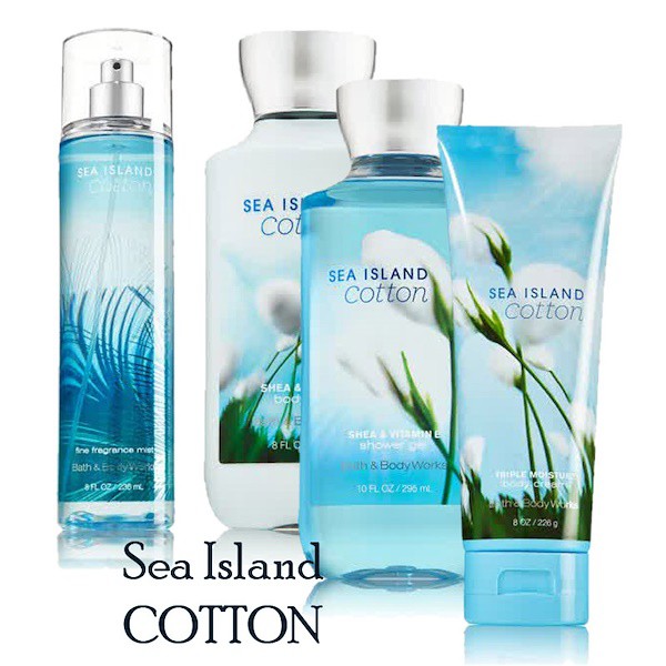 [Auth] Dòng Sản Phẩm Tắm Dưỡng Xịt Thơm Mịn Da Lưu Hương Toàn Thân Bath & Body Works - Sea Island Cotton