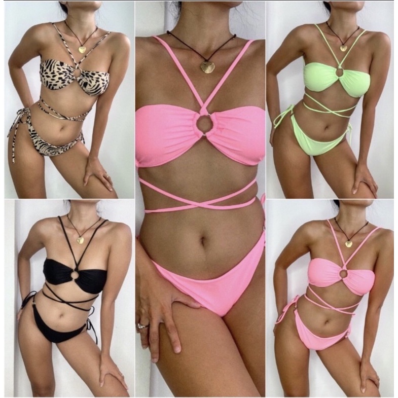 Bikini 2 mảnh áo khoen ngực Hot(Hàng sẳn video +hình thật )
