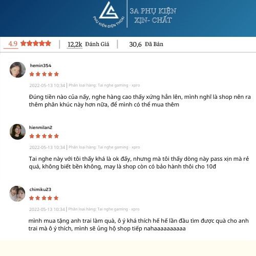 Tai Nghe Có Dây Chống Ồn,Tai Nghe Có Mic Đàm Thoại,Tai Nghe Nhét Tai Có Dây Gaming Super Bass  3A  Shop